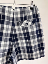 Load image into Gallery viewer, 90s Navy Plaid Shorts (W29&quot;)

