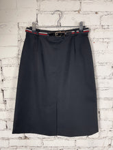 Load image into Gallery viewer, 70&#39;s Black Belted Midi Skirt (W26&quot;)
