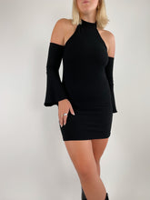 Load image into Gallery viewer, High Neck Cold Shoulder Mini Dress (XS)
