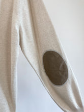 Load image into Gallery viewer, Neutral Patched Polo Sweater (M)
